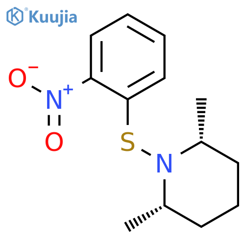 Piperidine, 2,6-dimethyl-1-[(2-nitrophenyl)thio]-, cis- structure
