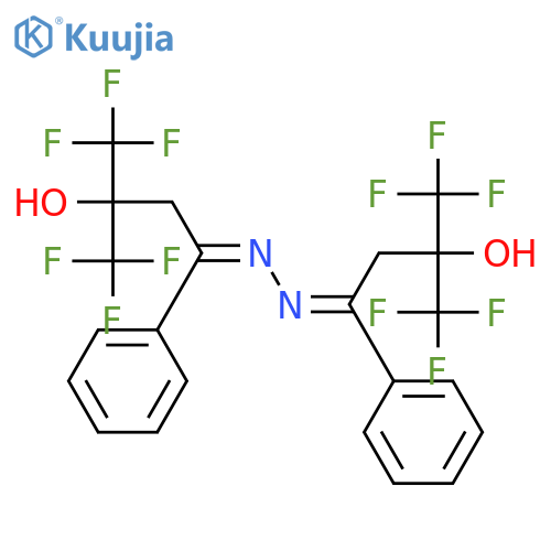 1-Butanone,4,4,4-trifluoro-3-hydroxy-1-phenyl-3-(trifluoromethyl)-,2-[4,4,4-trifluoro-3-hydroxy-1-phenyl-3-(trifluoromethyl)butylidene]hydrazone structure