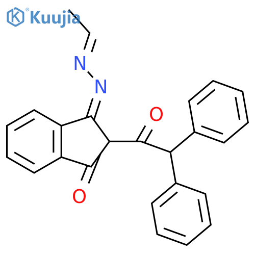 Acetaldehyde,2-[2-(2,2-diphenylacetyl)-2,3-dihydro-3-oxo-1H-inden-1-ylidene]hydrazone structure