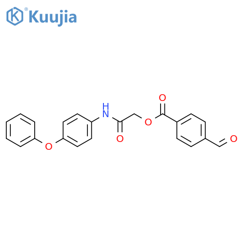 2-Oxo-2-[(4-phenoxyphenyl)amino]ethyl 4-formylbenzoate structure