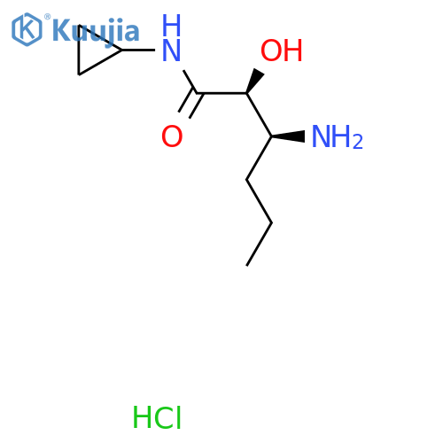 (2S,3S)-3-Amino-N-cyclopropyl-2-hydroxyhexanamide hydrochloride structure