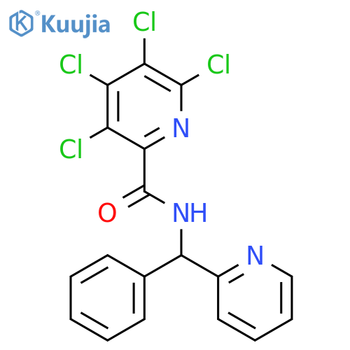 3,4,5,6-tetrachloro-N-[phenyl(pyridin-2-yl)methyl]pyridine-2-carboxamide structure