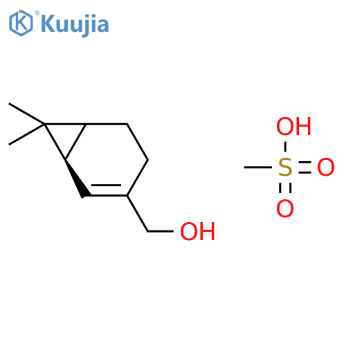 Bicyclo[4.1.0]hept-2-ene-3-methanol, 7,7-dimethyl-, methanesulfonate, (1R)- structure