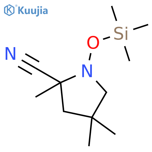 2-Pyrrolidinecarbonitrile, 2,4,4-trimethyl-1-[(trimethylsilyl)oxy]- structure