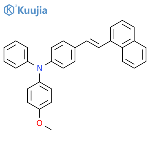 Benzenamine, 4-methoxy-N-[4-[2-(1-naphthalenyl)ethenyl]phenyl]-N-phenyl- structure