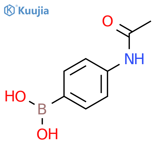 4-Acetylaminophenylboronic acid structure