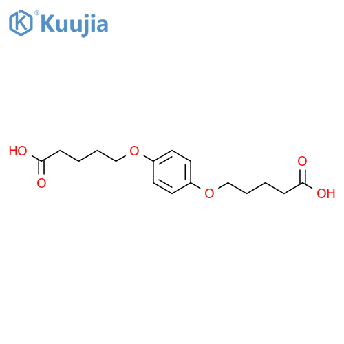 Pentanoic acid, 5,5'-[1,4-phenylenebis(oxy)]bis- structure