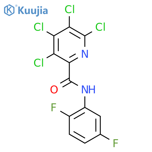 3,4,5,6-tetrachloro-N-(2,5-difluorophenyl)pyridine-2-carboxamide structure