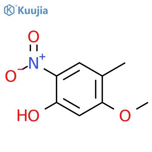 Phenol, 5-methoxy-4-methyl-2-nitro- structure