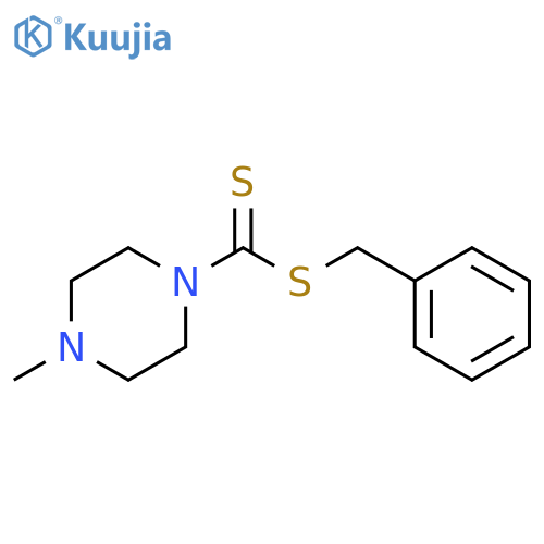 1-Piperazinecarbodithioic acid, 4-methyl-, phenylmethyl ester structure