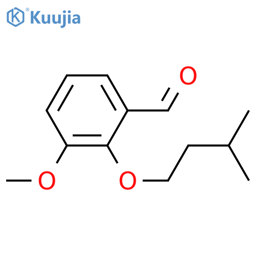 3-methoxy-2-(3-methylbutoxy)benzaldehyde structure
