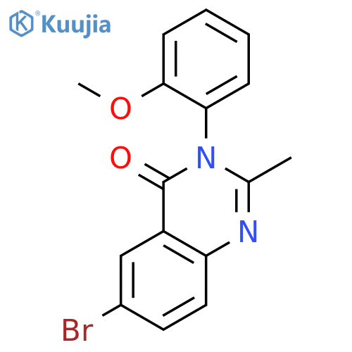 4(3H)-Quinazolinone, 6-bromo-3-(2-methoxyphenyl)-2-methyl- structure