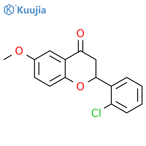2-(2-chlorophenyl)-6-methoxy-3,4-dihydro-2H-1-benzopyran-4-one structure