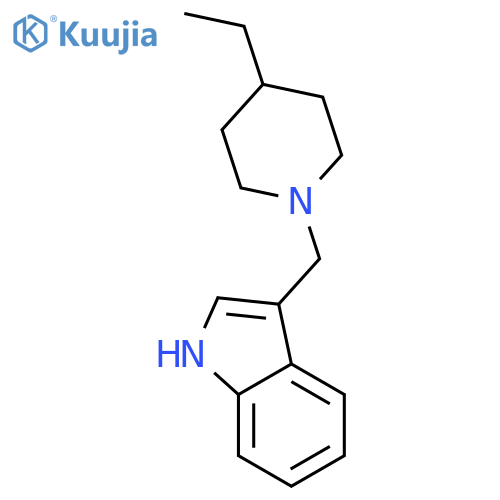 1H-Indole,3-[(4-ethyl-1-piperidinyl)methyl]- structure