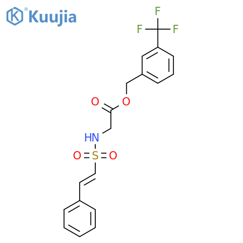 [3-(Trifluoromethyl)phenyl]methyl 2-(2-phenylethenesulfonamido)acetate structure