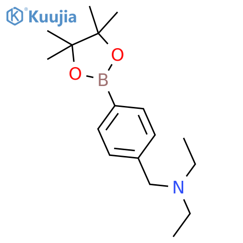 4-(N,N-Diethylaminomethyl)phenylboronic acid, pinacol ester structure