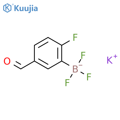 Potassium 2-fluoro-5-formylphenyltrifluoroborate structure