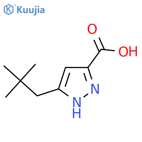 5-(2,2-Dimethylpropyl)-1H-pyrazole-3-carboxylic acid structure