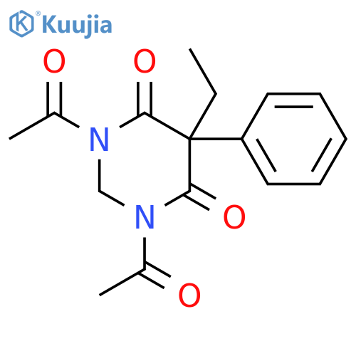 1,3-Diacetyl-5-ethyl-5-phenyldihydropyrimidine-4,6(1H,5H)-dione structure