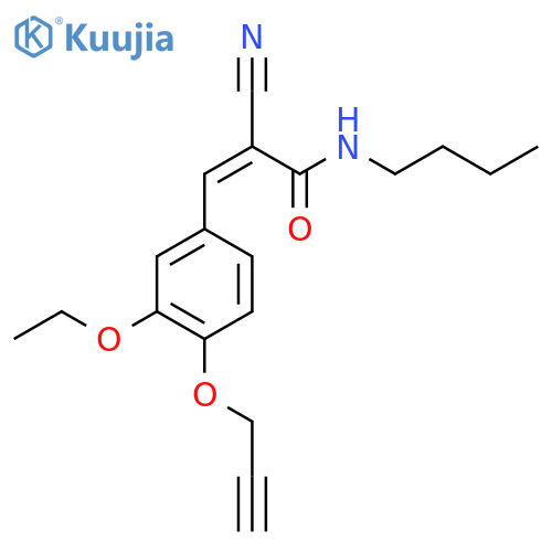 (Z)-N-Butyl-2-cyano-3-(3-ethoxy-4-prop-2-ynoxyphenyl)prop-2-enamide structure