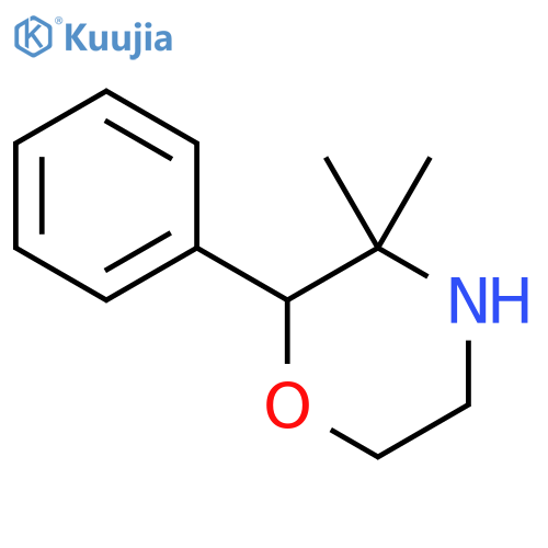 3,3-dimethyl-2-phenylmorpholine structure