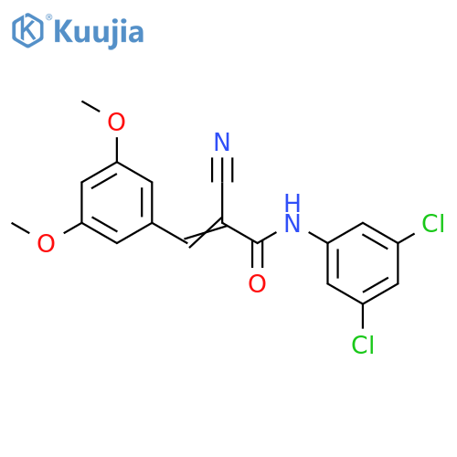 2-Cyano-N-(3,5-dichlorophenyl)-3-(3,5-dimethoxyphenyl)-2-propenamide structure