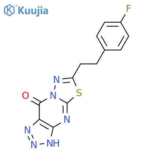 [1,3,4]Thiadiazolo[3,2-a]-1,2,3-triazolo[4,5-d]pyrimidin-9(3H)-one,6-[2-(4-fluorophenyl)ethyl]- structure