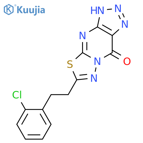 [1,3,4]Thiadiazolo[3,2-a]-1,2,3-triazolo[4,5-d]pyrimidin-9(1H)-one, 6-[2-(2-chlorophenyl)ethyl]- structure