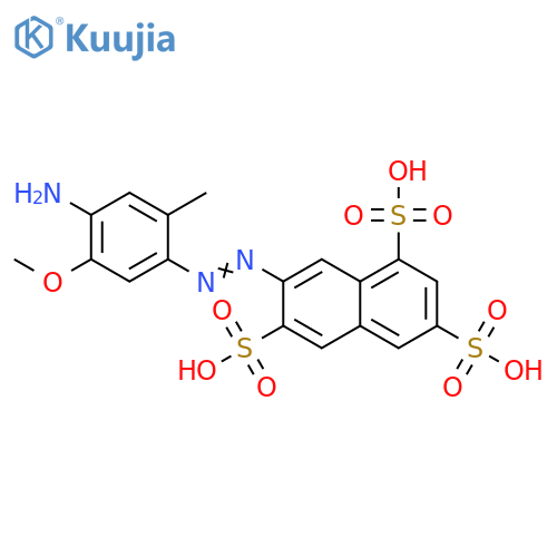 1,3,6-Naphthalenetrisulfonic acid, 7-[2-(4-amino-5-methoxy-2-methylphenyl)diazenyl]- structure