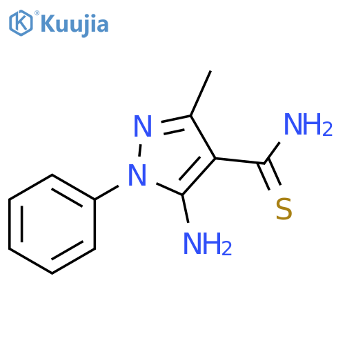 1H-Pyrazole-4-carbothioamide, 5-amino-3-methyl-1-phenyl- structure