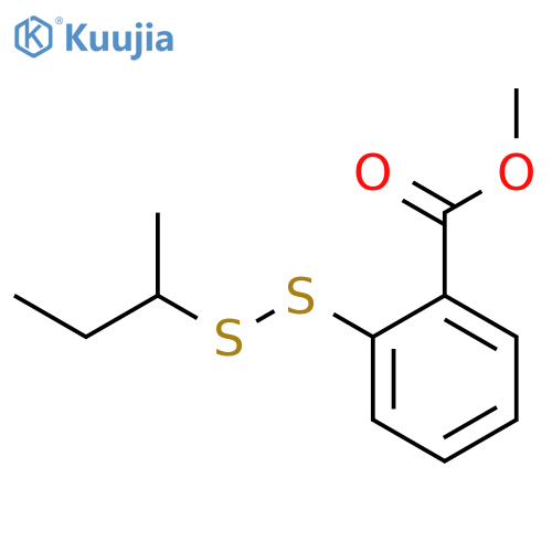 Benzoic acid, 2-[(1-methylpropyl)dithio]-, methyl ester structure