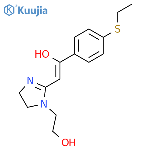 1H-Imidazole-1-ethanol, 2-[2-[4-(ethylthio)phenyl]-2-hydroxyethenyl]-4,5-dihydro- structure
