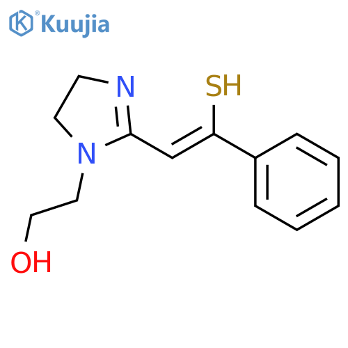 1H-Imidazole-1-ethanol, 4,5-dihydro-2-(2-mercapto-2-phenylethenyl)- structure