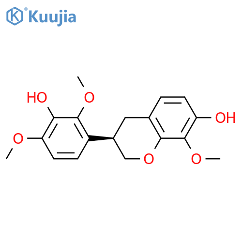 2H-1-Benzopyran-7-ol,3,4-dihydro-3-(3-hydroxy-2,4-dimethoxyphenyl)-8-methoxy-, (R)- (9CI) structure