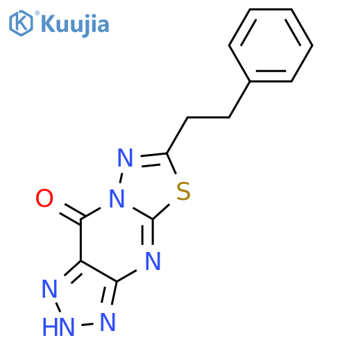 [1,3,4]Thiadiazolo[3,2-a]-1,2,3-triazolo[4,5-d]pyrimidin-9(3H)-one,6-(2-phenylethyl)- structure