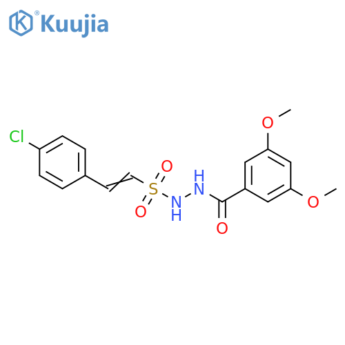 3,5-Dimethoxybenzoic acid 2-[[2-(4-chlorophenyl)ethenyl]sulfonyl]hydrazide structure