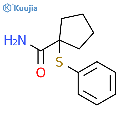 Cyclopentanecarboxamide,1-(phenylthio)- structure