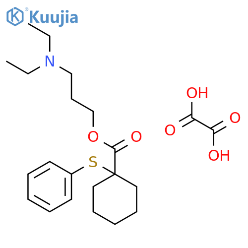 3-(diethylamino)propyl 1-(phenylsulfanyl)cyclohexanecarboxylate ethanedioate structure