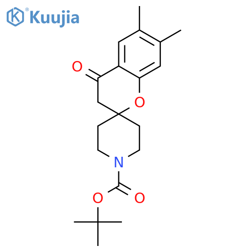 tert-Butyl 6,7-dimethyl-4-oxospiro[chroman-2,4'-piperidine]-1'-carboxylate structure