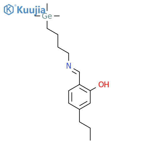 Phenol, 5-propyl-2-[[[4-(trimethylgermyl)butyl]imino]methyl]- structure