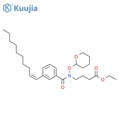 Butanoic acid, 4-[[3-(1-decenyl)benzoyl][(tetrahydro-2H-pyran-2-yl)oxy]amino]-, ethyl ester, (Z)- (9CI) structure