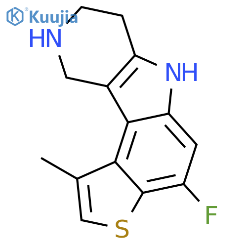 6H-Pyrido[4,3-b]thieno[3,2-e]indole, 4-fluoro-7,8,9,10-tetrahydro-1-methyl- structure