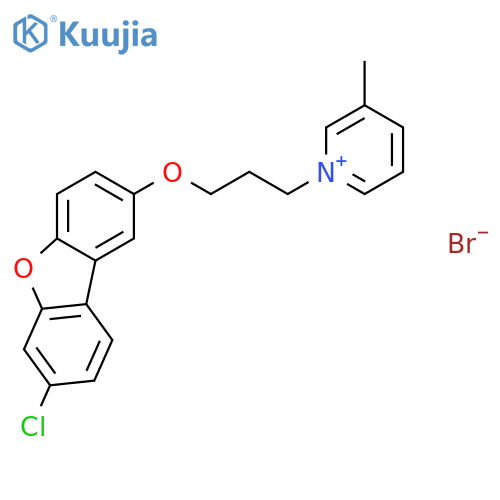 Pyridinium, 1-[3-[(7-chloro-2-dibenzofuranyl)oxy]propyl]-3-methyl-, bromide structure