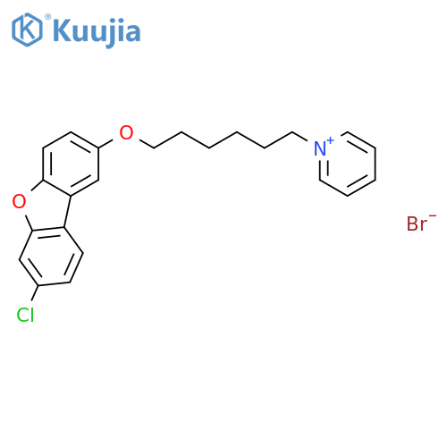 PYRIDINIUM, 1-[6-[(7-CHLORO-2-DIBENZOFURANYL)OXY]HEXYL]-, BROMIDE structure
