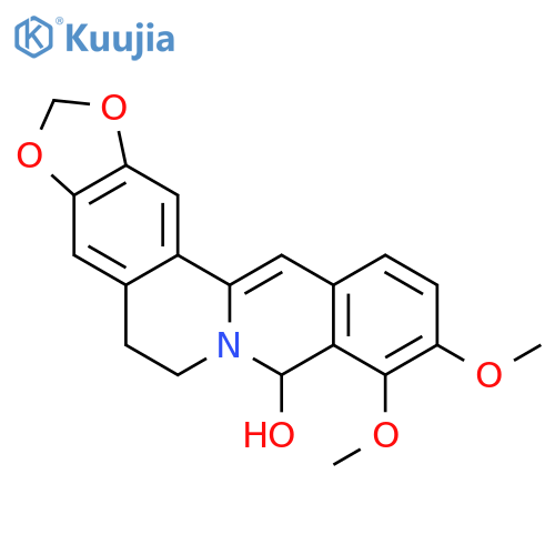 6H-Benzo[g]-1,3-benzodioxolo[5,6-a]quinolizin-8-ol,5,8-dihydro-9,10-dimethoxy- structure