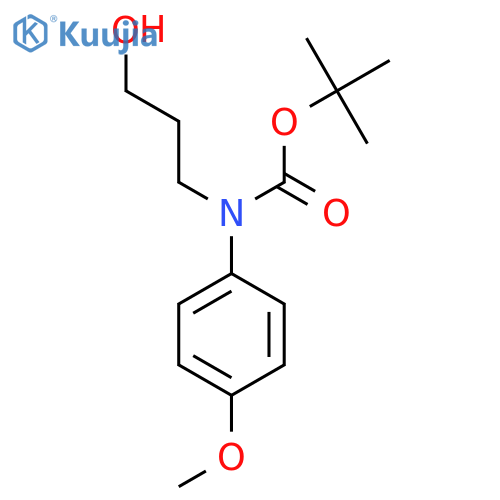 tert-butyl N-(3-hydroxypropyl)-N-(4-methoxyphenyl)carbamate structure