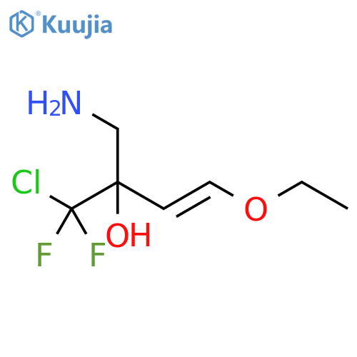 3-Buten-2-ol, 2-(aminomethyl)-1-chloro-4-ethoxy-1,1-difluoro-, (3E)- structure
