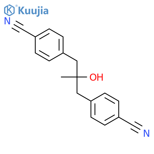 Benzonitrile, 4,4'-(2-hydroxy-2-methyl-1,3-propanediyl)bis- structure