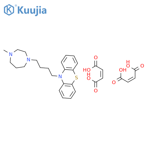 10H-Phenothiazine, 10-[4-(hexahydro-4-methyl-1H-1,4-diazepin-1-yl)butyl]-, (2Z)-2-butenedioate (1:2) structure
