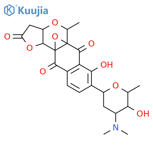 5a,11a-Epoxy-5H-furo[3,2-b]naphtho[2,3-d]pyran-2,6,11(3H)-trione,3a,11b-dihydro-7-hydroxy-5-methyl-8-[2,3,6-trideoxy-3-(dimethylamino)-b-D-arabino-hexopyranosyl]- structure